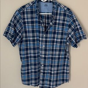 Izod Saltwater Blue Plaid Men's Shirt